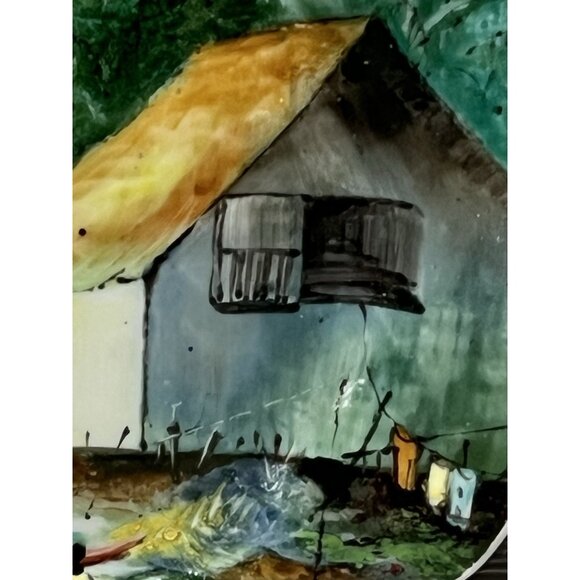 Studiocraft Singapore Handpainted 6” Decorative Plates Set of 4 Vintage 1972 - Picture 5 of 9